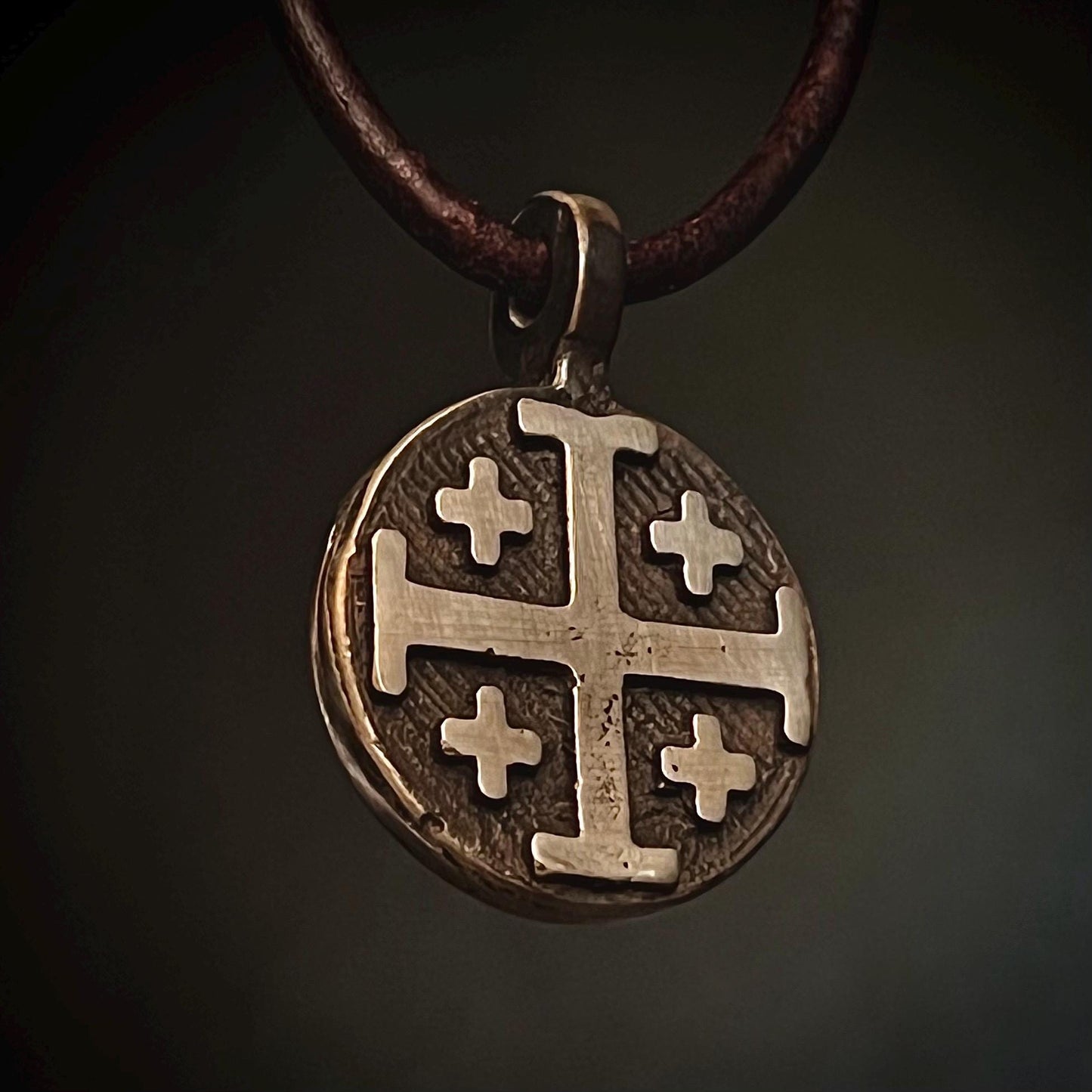 999+ Pure Silver Jerusalem Cross / Crusader Cross Pendant.    Made in America. hand forged in Montana.